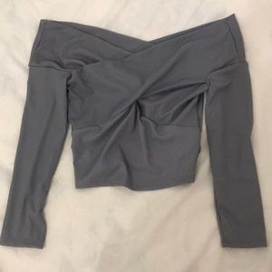 Forever 21 Tops - No shoulder grey long sleeve Forever 21 Tops - No shoulder grey long sleeve